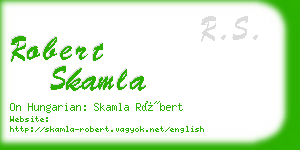 robert skamla business card